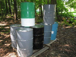 metal barrels